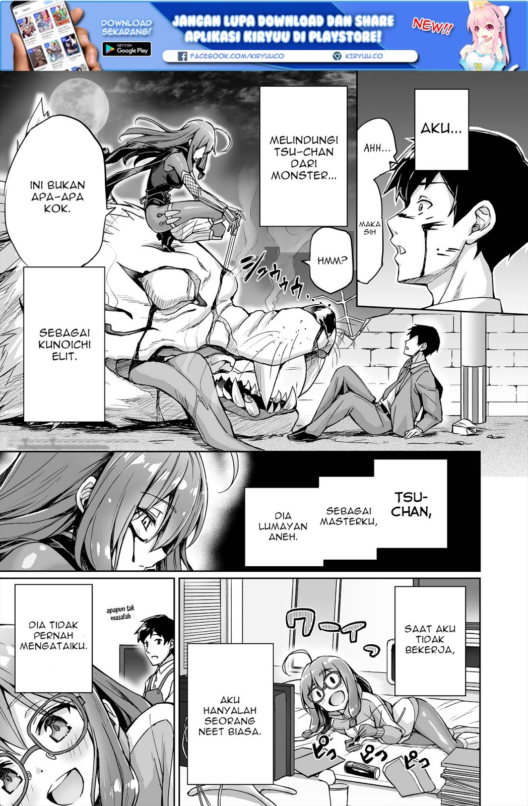 NEET de Otaku na Kunoichi to naze ka Dousei hajimemashita (Somehow, I Started Living With a NEET Otaku Kunoichi) Chapter 02 Gambar 2